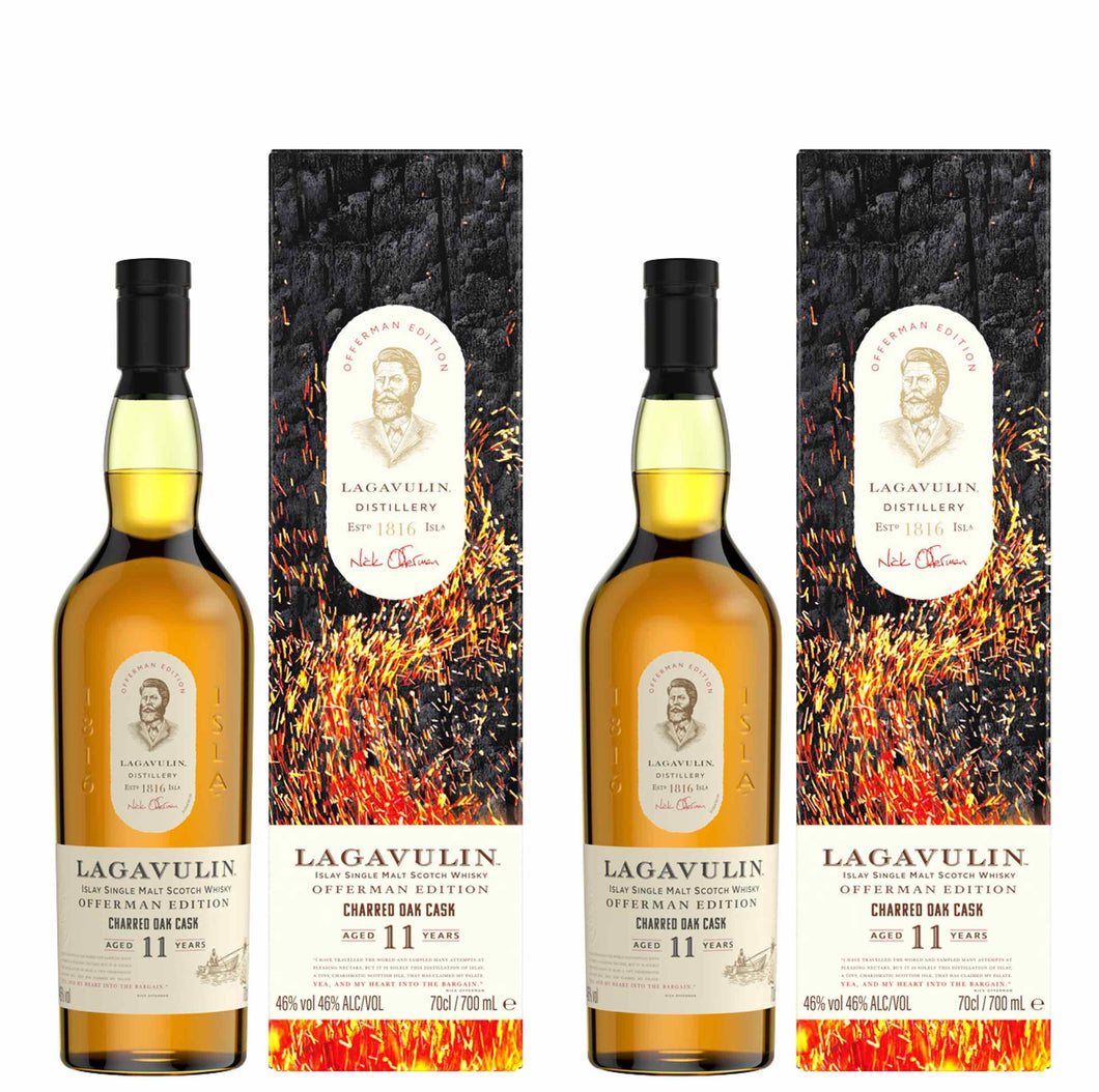 Lagavulin 11 Year Old Offerman Edition Single Malt Scotch Whisky, 2x70cl