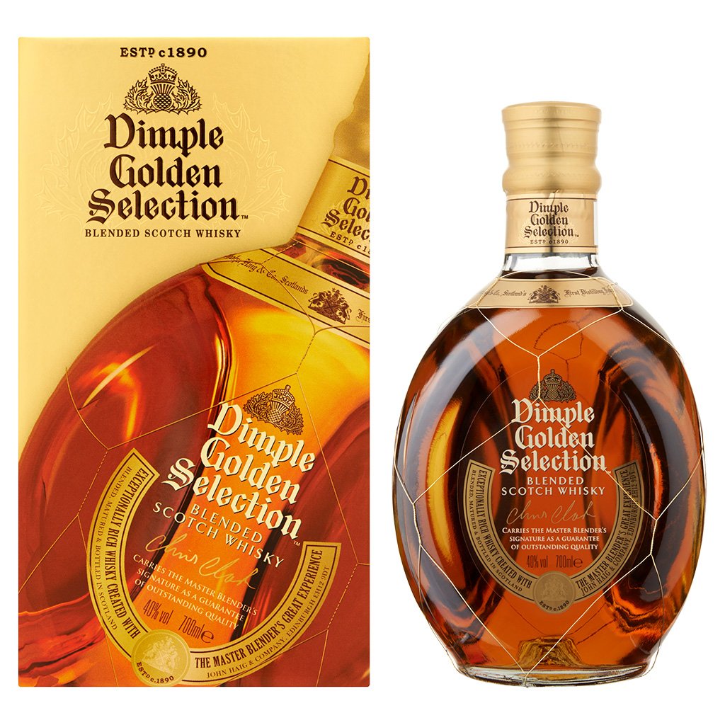 Dimple Golden Selection Blended Scotch Whiskey, 70cl